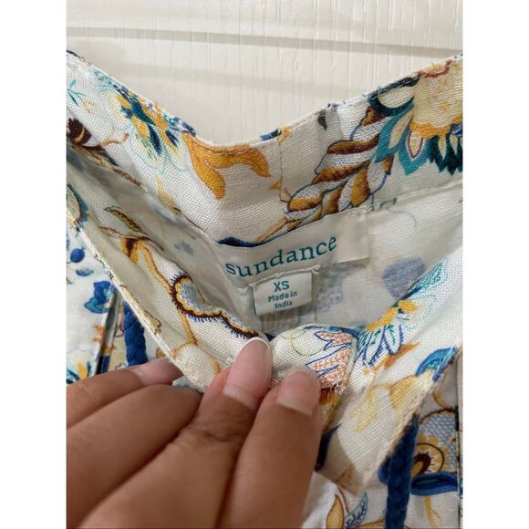Sundance Kalini Shorts Cuffed Linen Cotton Blend Boho Tassel Cottagecore NWOT Sz - Picture 5 of 7